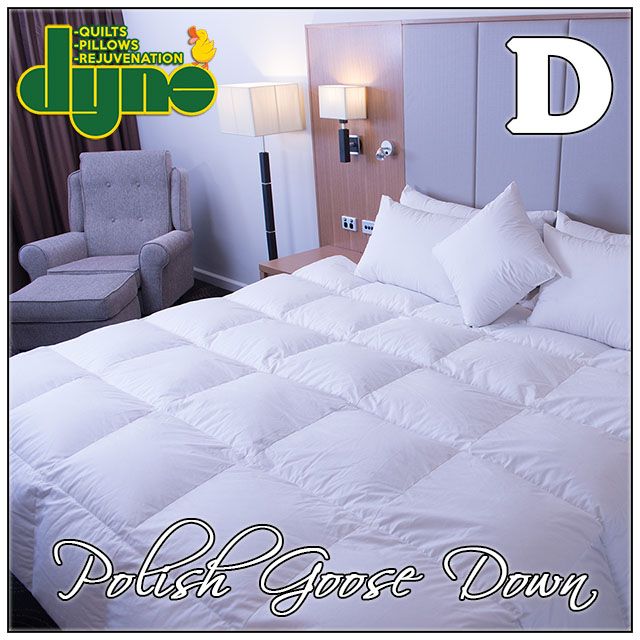Double 50 Polish Goose Down Quilt Square Baffle Boxed Dyne