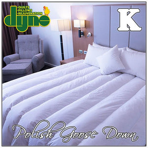 Exclusive Collection King 95% Polish Goose Down Quilt - Baffled Channels or Fully Boxed